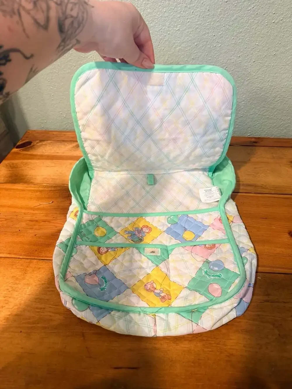 Vintage 1983 Cabbage Patch Kids Quilted Diaper Bag Shoulder Bag
